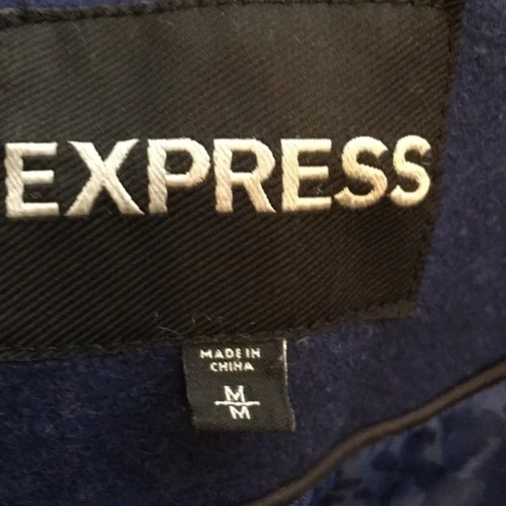 Express‎ cobalt blue double breasted pea coat